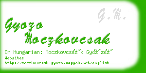 gyozo moczkovcsak business card